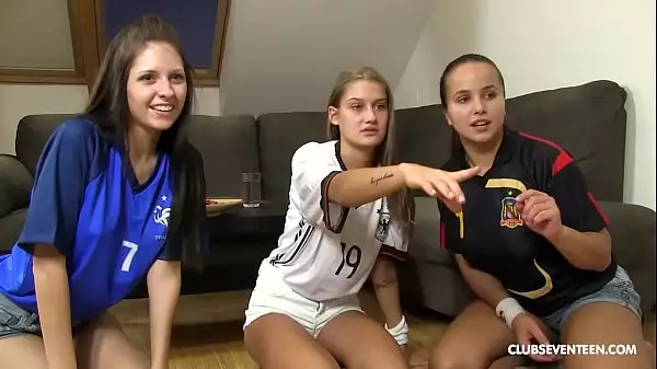 Lucky Guy Fucks His 3 World Cup Cheering Teen Neighbors!