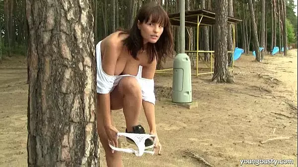 Busty Teen Rita Masturbate Outdoors