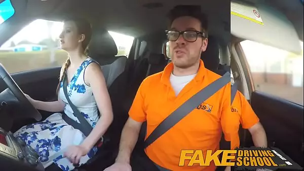 Fake Driving Pezones Rosados Tetas Grandes Pelirroja Pervertida Chica Recibe Un Facial