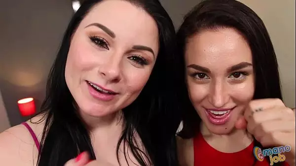 Veruca James Y Gabriella Paltrova Masturbándose Una Polla