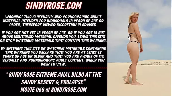 Sindy Rose Consolador Anal Extremo En El Desierto Arenoso Y Prolapso