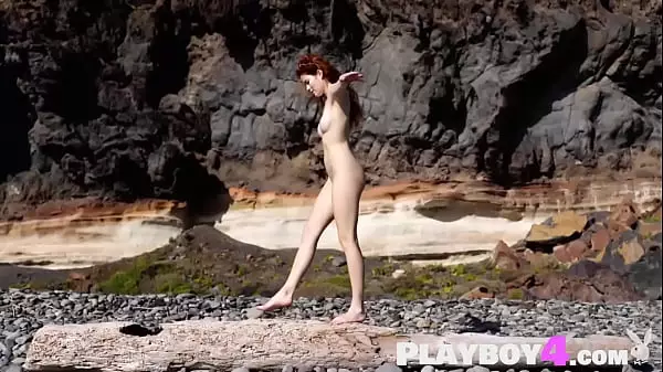 Increíble Modelo Pelirroja De Gran Culo Heidi Romanova Posó Al Aire Libre Totalmente Desnuda