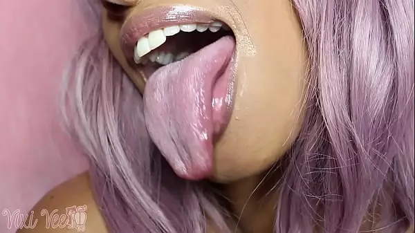 Longue Lengua Larga Labios Boca Fetiche Lollipop Chupando