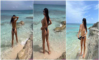 Mia Khalifa Topless   En La Playa De Leaked