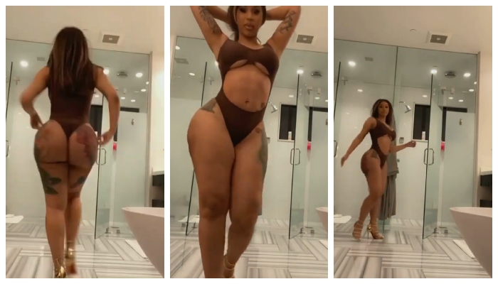 Cardi B Leaked Modeling One Piece Walk Vídeo