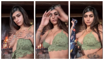 Mia Khalifa Desnudo Chimenea Striptease Onlyfans Video Leak