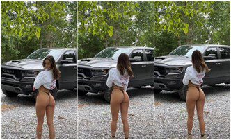 Natalie Roush Sexy Culo Tanga Camión Onlyfans Vídeo Leaked