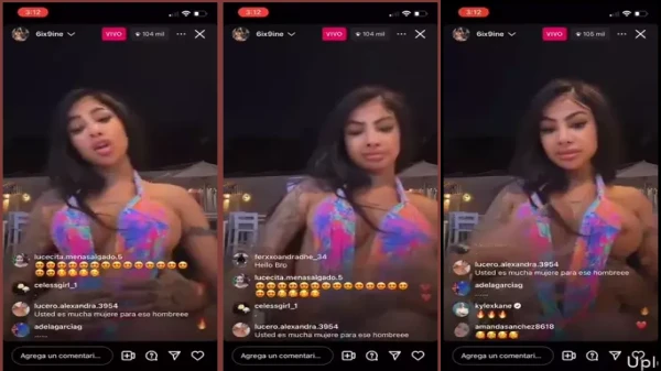 Tekachi 6Ix9Ine Muestra Un Pezón De Yailin En Una Transmisión En Vivo