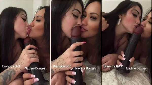 Nadine Borges Y Biancca Bitt Haciendo Una Mamada Juntas En Un Sextape Privado Con Un Consolador Enorme