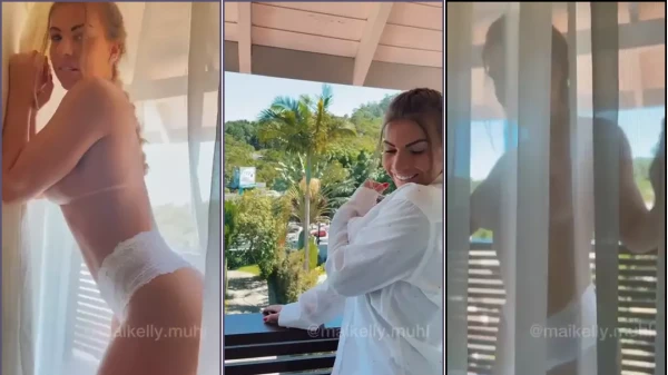 Maikelly Muhl Se Despierta Con Sensuales Braguitas De Encaje Y Baila En El Balcón