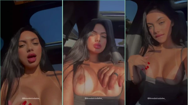 Brenda Trindade Mostrando Sus Grandes Tetas Al Chico Del Coche