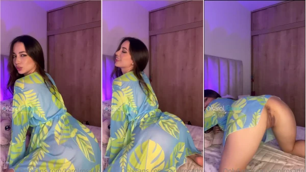 Karol Rosado Meneando Su Gran Culo En Vestido Sin Bragas, Sensualizando