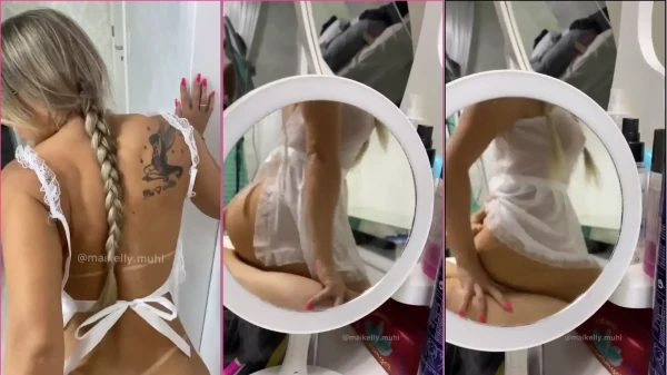 Maikelly Muhl Con Delantal Recibiendo Una Paliza De La Polla De Su Superdotado Novio