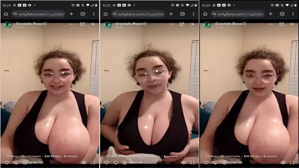 Crystal, Celebridad De Onlyfans, Mostrando Sus Grandes Pechos De Forma Sensual