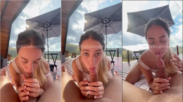 Julia Beatriz, Famosa Por Sus Vídeos En Onlyfans, Fue Captada Haciéndole Una Mamada A Un Hombre En El Jardín