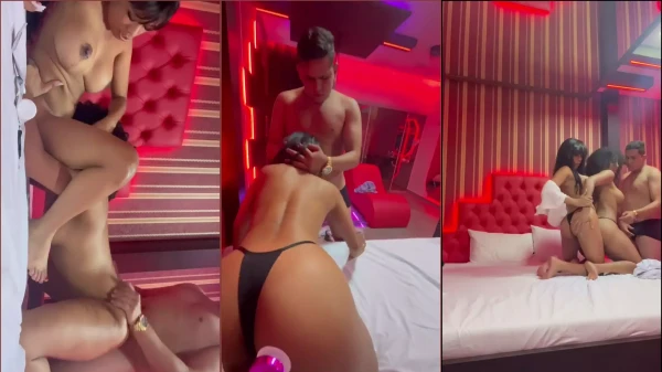 Amanda Luz Divirtiéndose Con Un Chico En El Motel En Compañía De Una Amiga, En Total Intimidad