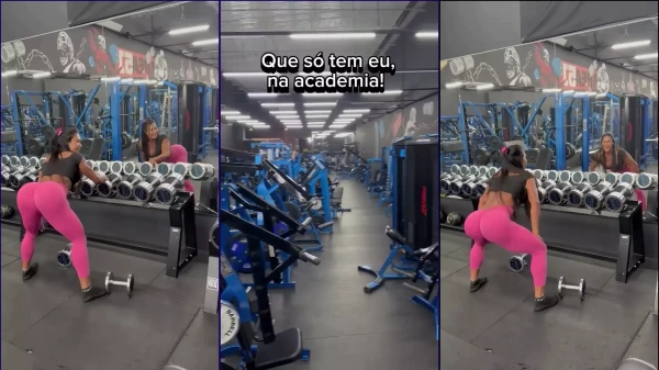 Gracyanne Barbosa Moviendo Su Trasero Enérgicamente En El Gimnasio