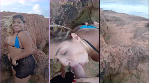 Mirelle Cardoso Follando Oral Caliente En Un Lugar Escondido De La Playa