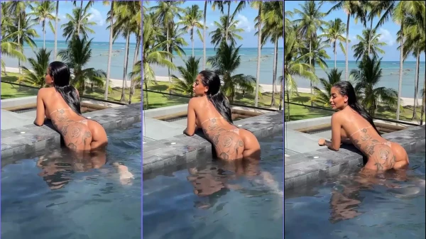 Mc Mirella Fue Captada Desnuda En La Piscina De Un Hotel Del Caribe