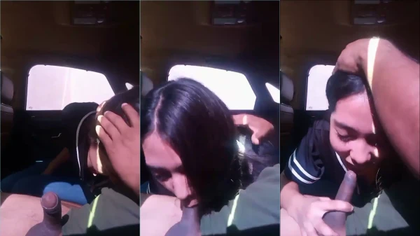 Flakress Casera Desde Una Ninfeta Que Le Da Una Tortuga Negra En El Auto
