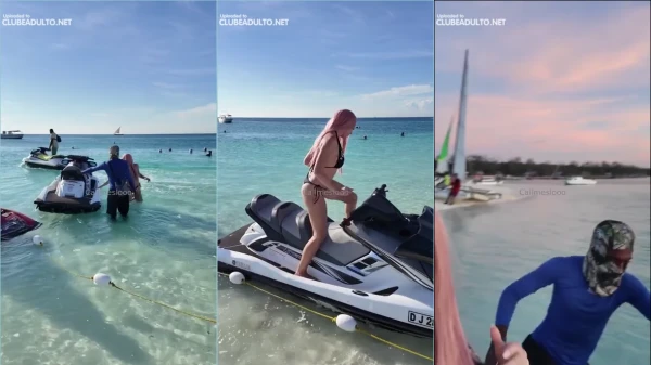 Maleta Sin Asa Se Arroja Contra Operador De Moto Acuática En La Playa