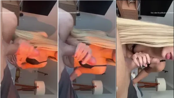 Vídeo De La Rubia Amanda Leon Xxx Haciendo Un Programa Caliente Y Recibiendo Una "Sorpresa" En La Boca